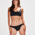 Pantaloncito de bikini atrevido Scallop Goddess, Negro