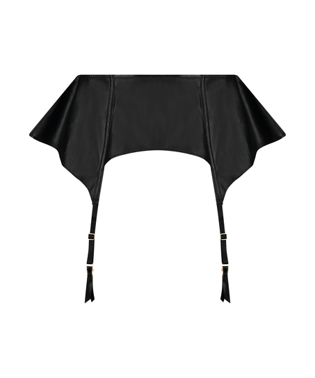 Liguero Private de apariencia de cuero, Negro