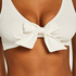 Top de bikini con aros no preformado Dune, Blanco