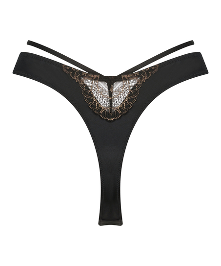 Tanga de tiro alto Lexi, Negro