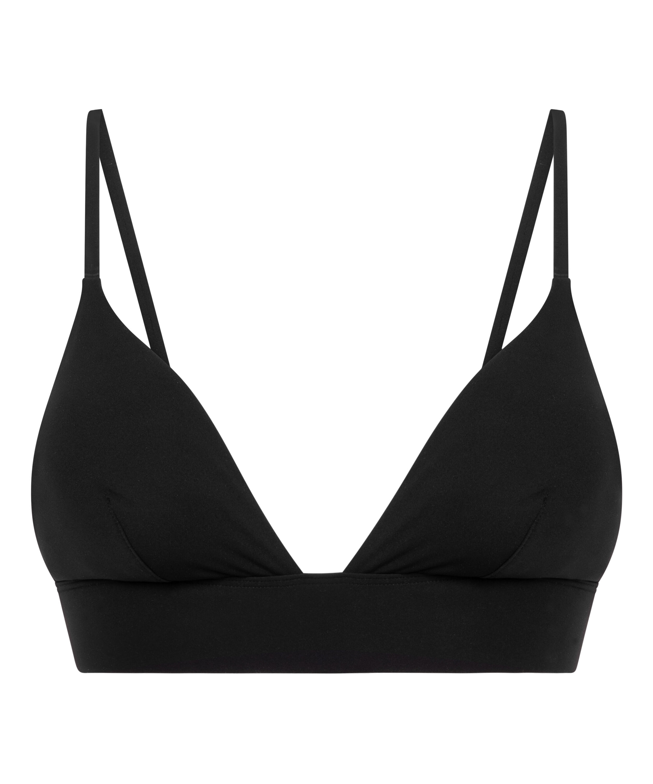 Triangular Bralette Smooth, Negro