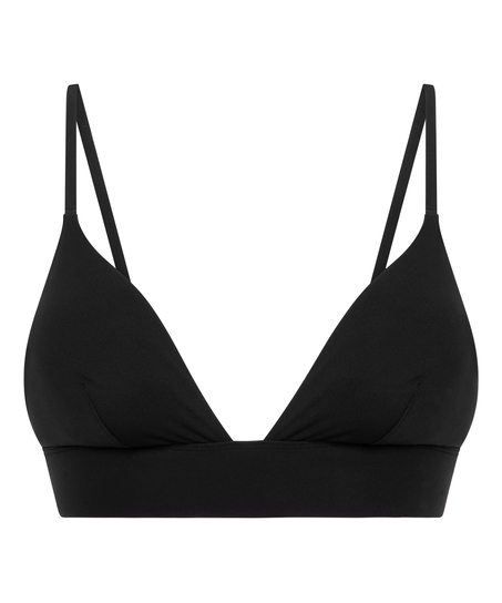 Triangular Bralette Smooth, Negro