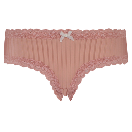 Brasile&ntilde;a en forma de V burn-out mesh, Rosa