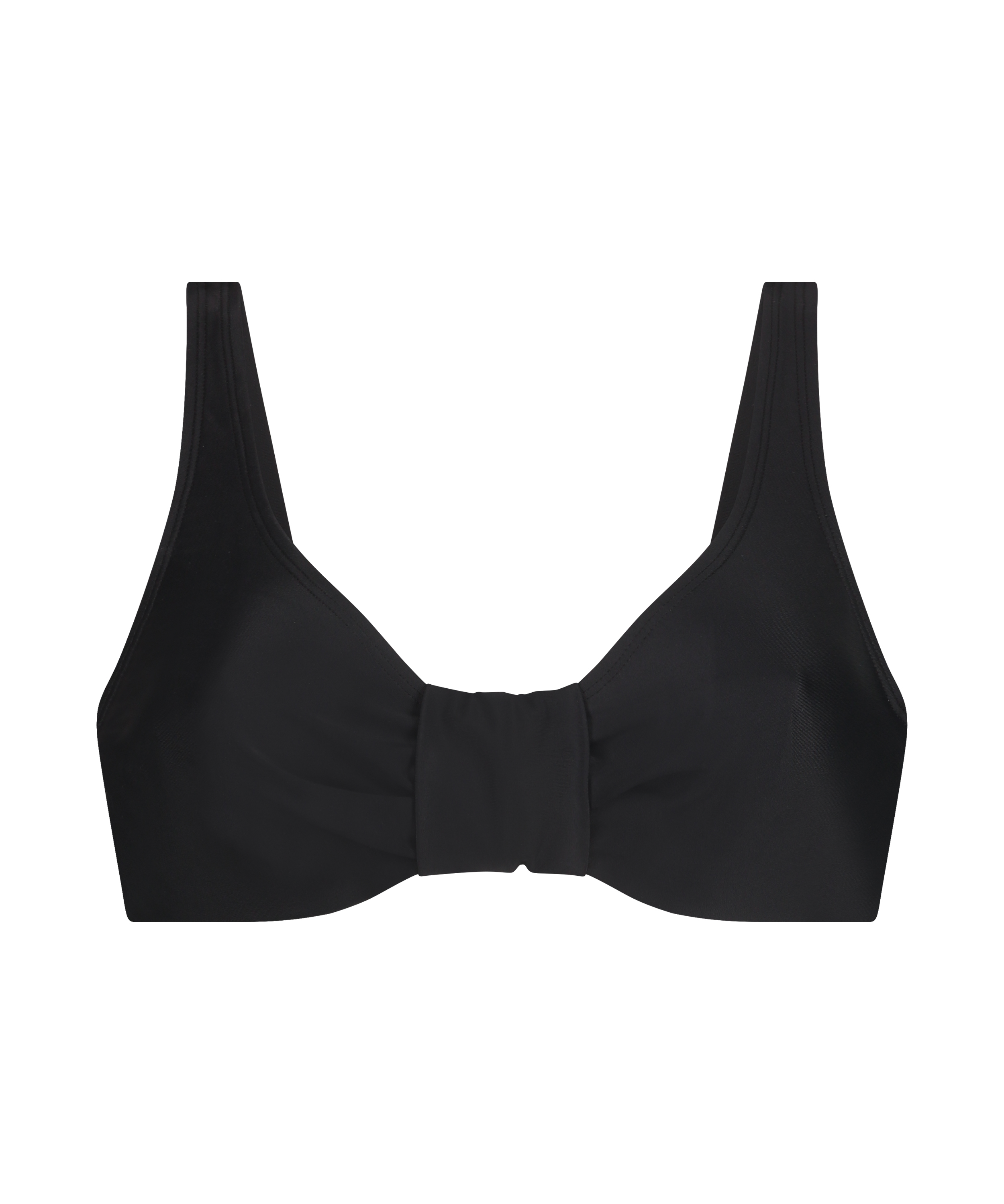 Top de bikini de aros no preformado Luxe, Negro, main