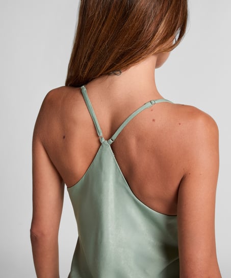 Camiseta top Satin Ayla, Verde