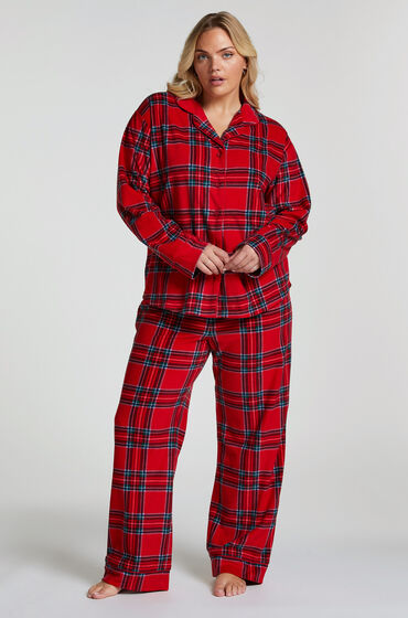 Hunkemöller Conjunto de pijama Flannel Rojo