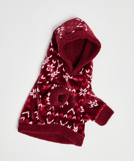 Mono forro polar para perro, Rojo