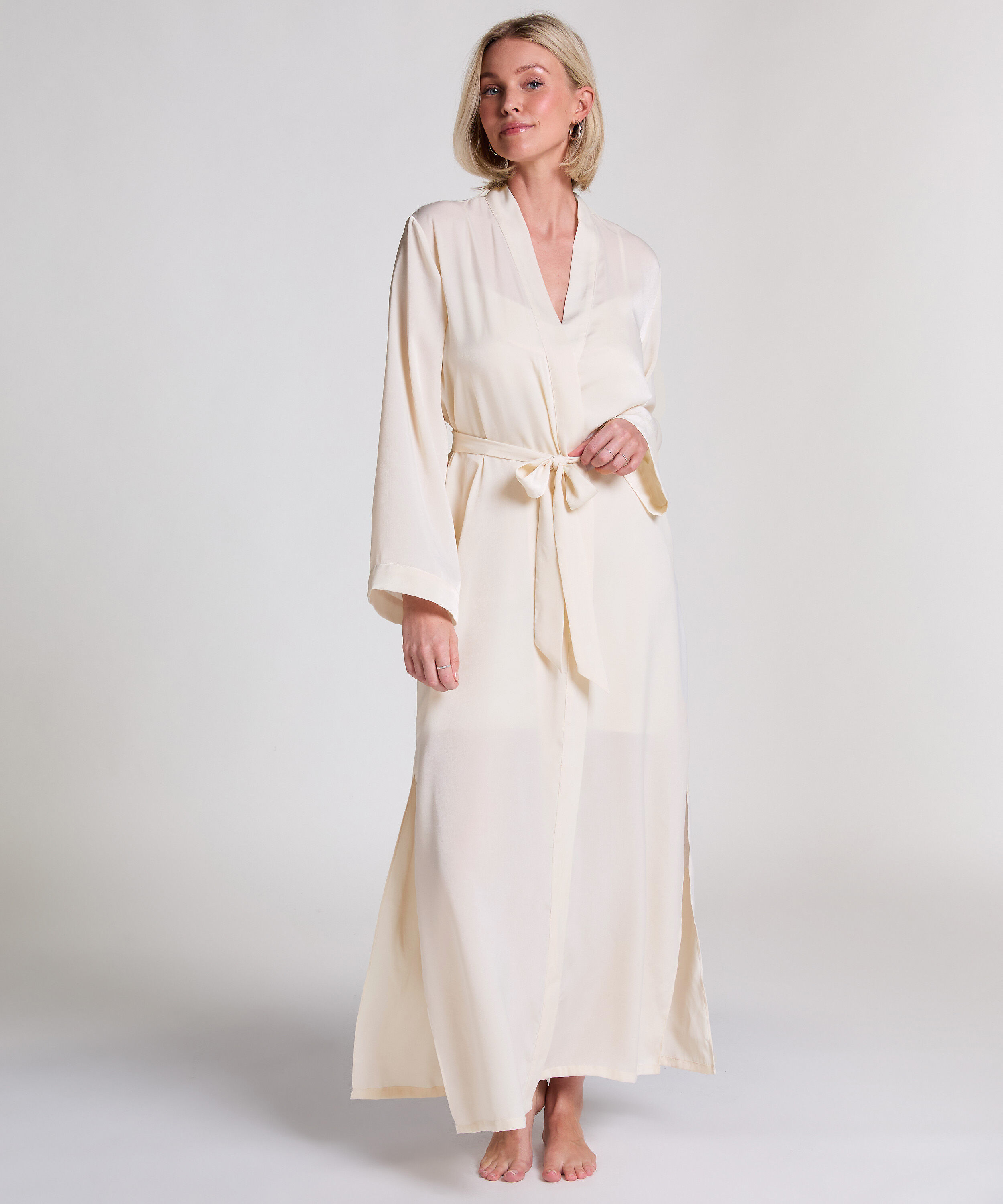 Kimono Satin, Blanco