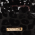 Neceser de maquillaje rejilla Leopard grande, Negro
