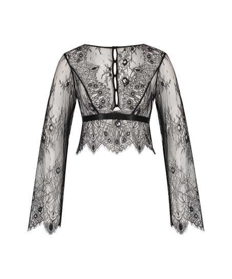 Top de encaje, Negro