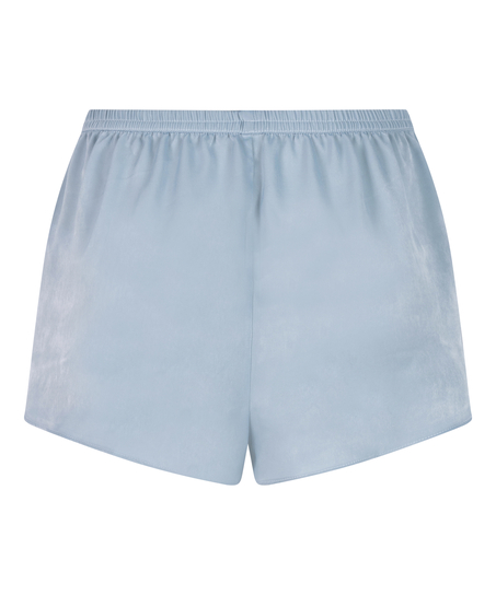 Short de satén Minimal, Azul