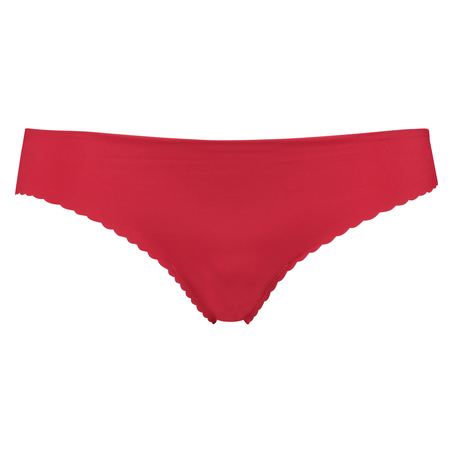 Thong invisible scalloped, Rojo