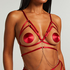 Top de bralette chain, Rojo