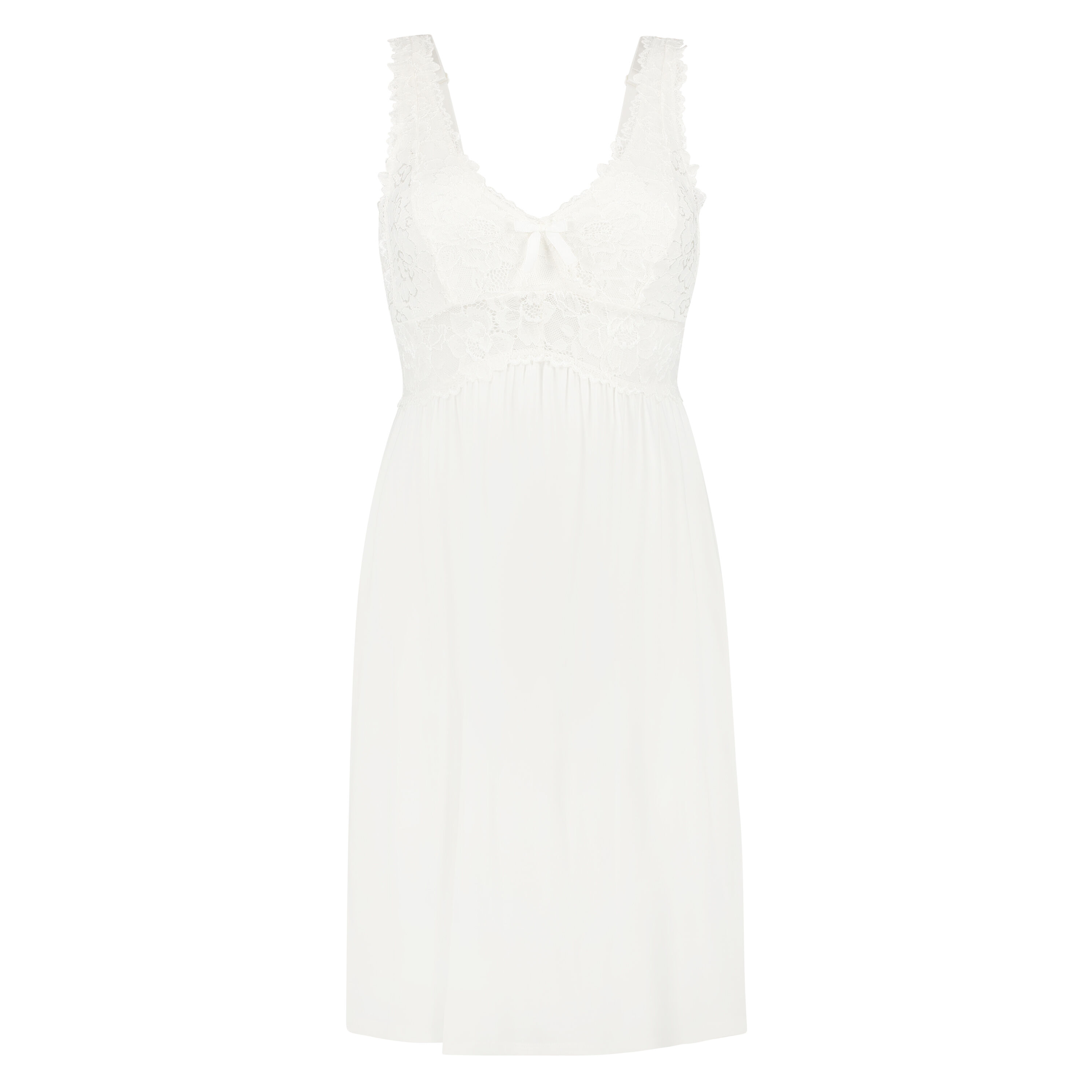Vestido lencero Nora Lace, Blanco