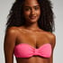 Top de bikini bandeau Crinkle, Rosa