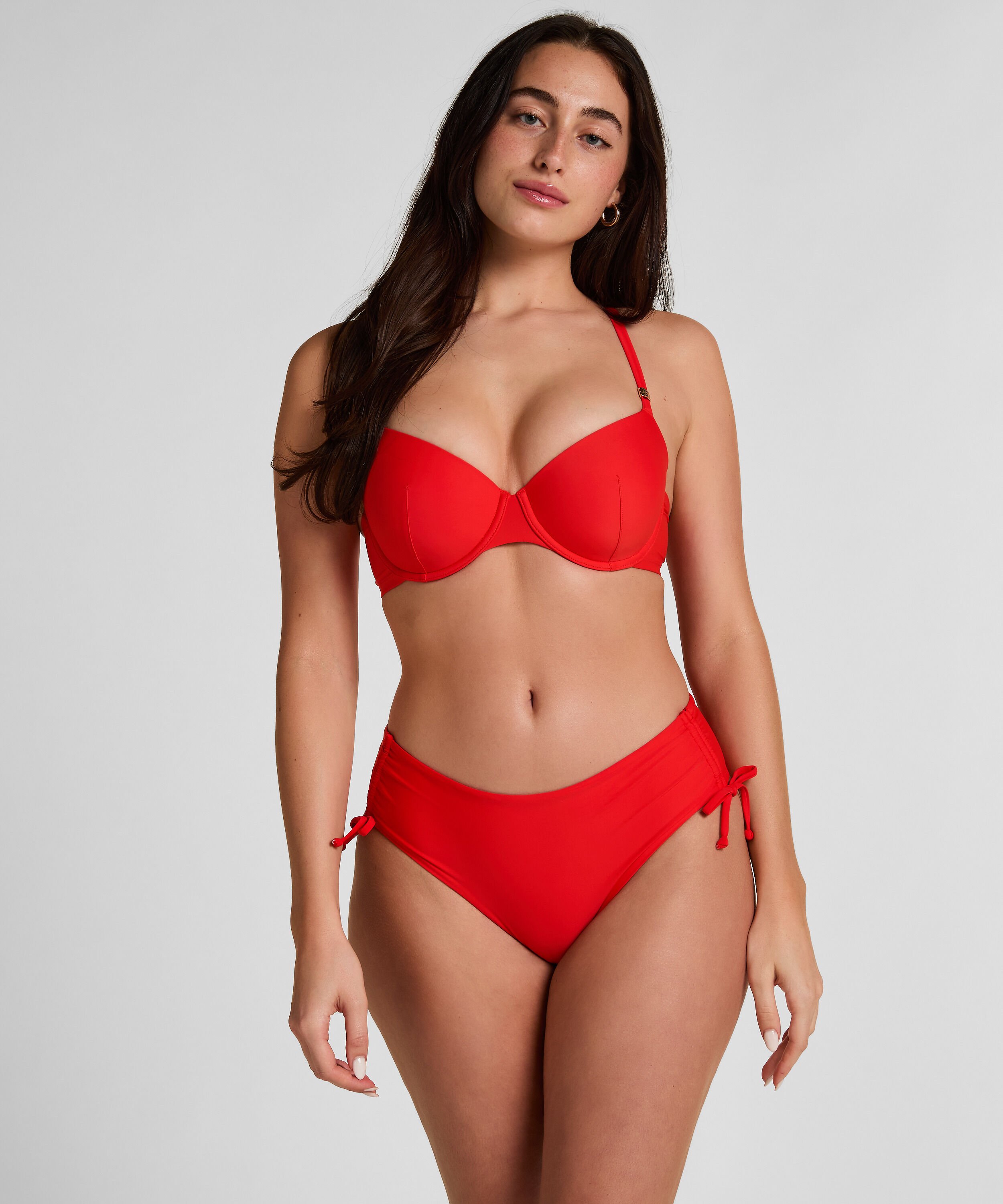 Midi Bikini Bottom Luxe, Rojo