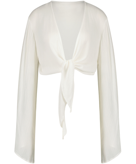 Top de manga larga Knot, Blanco