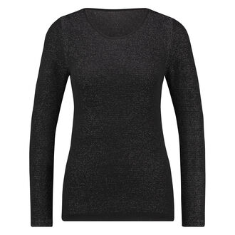 Top de manga larga HKMX, Negro