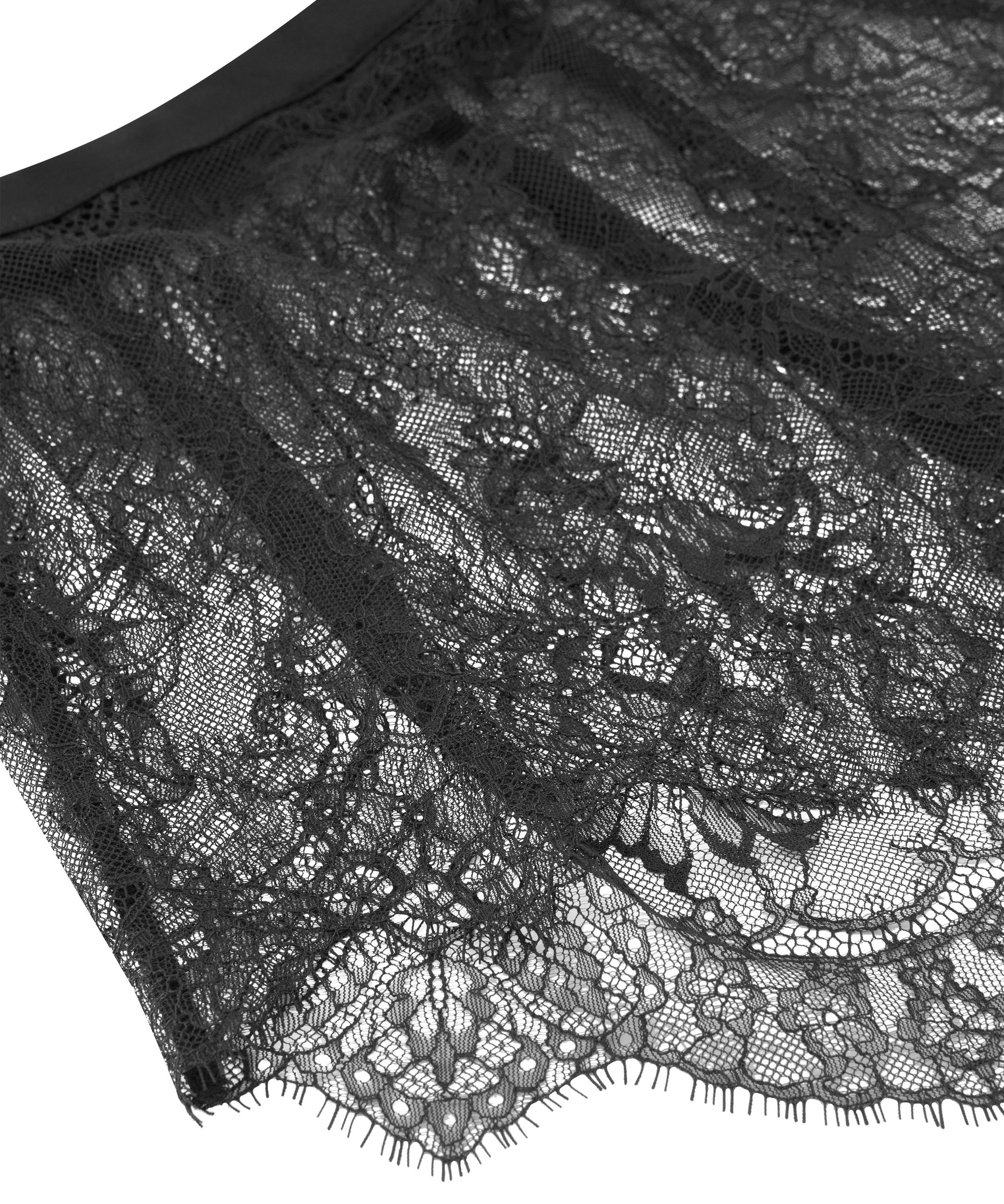 Pantalones cortos de encaje Delphine, Negro, main