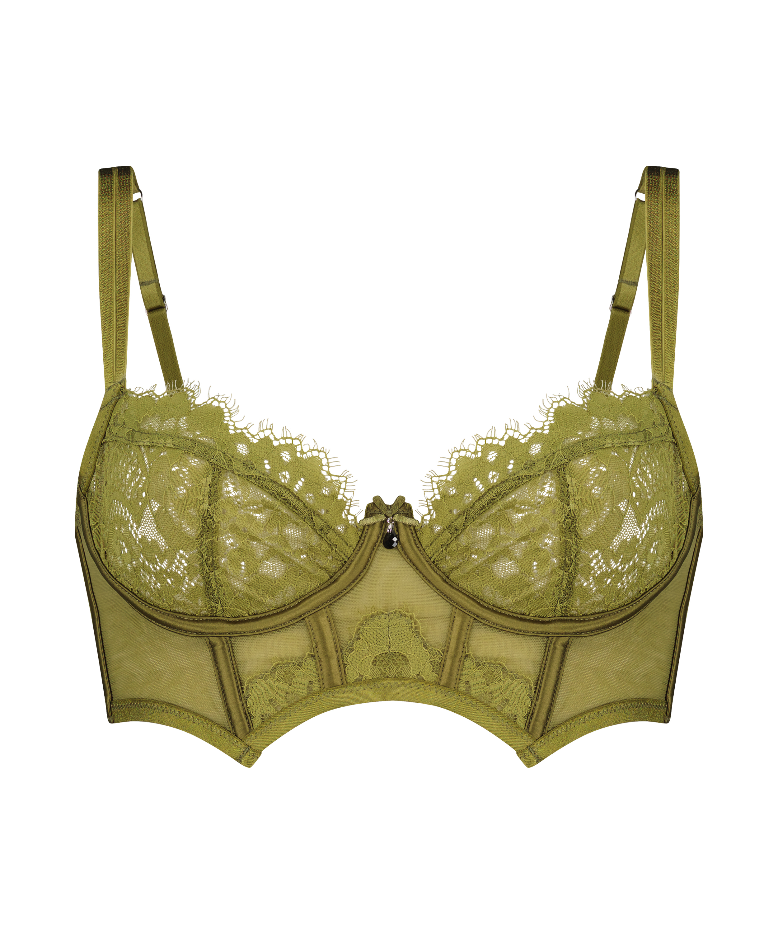 Sujetador longline con aros sin relleno Amelie, Verde, main
