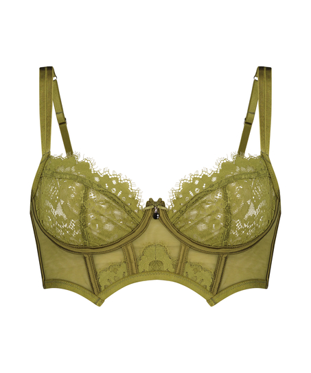 Sujetador longline con aros sin relleno Amelie, Verde