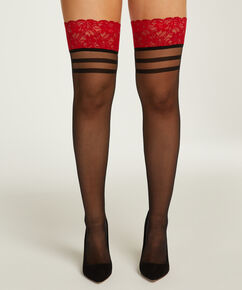 Medias autosostenibles de 30 Denier Valentina, Rojo