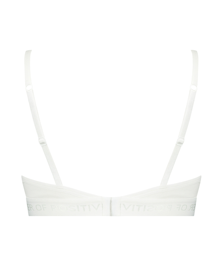 Bralette de triángulo Cutie, Blanco