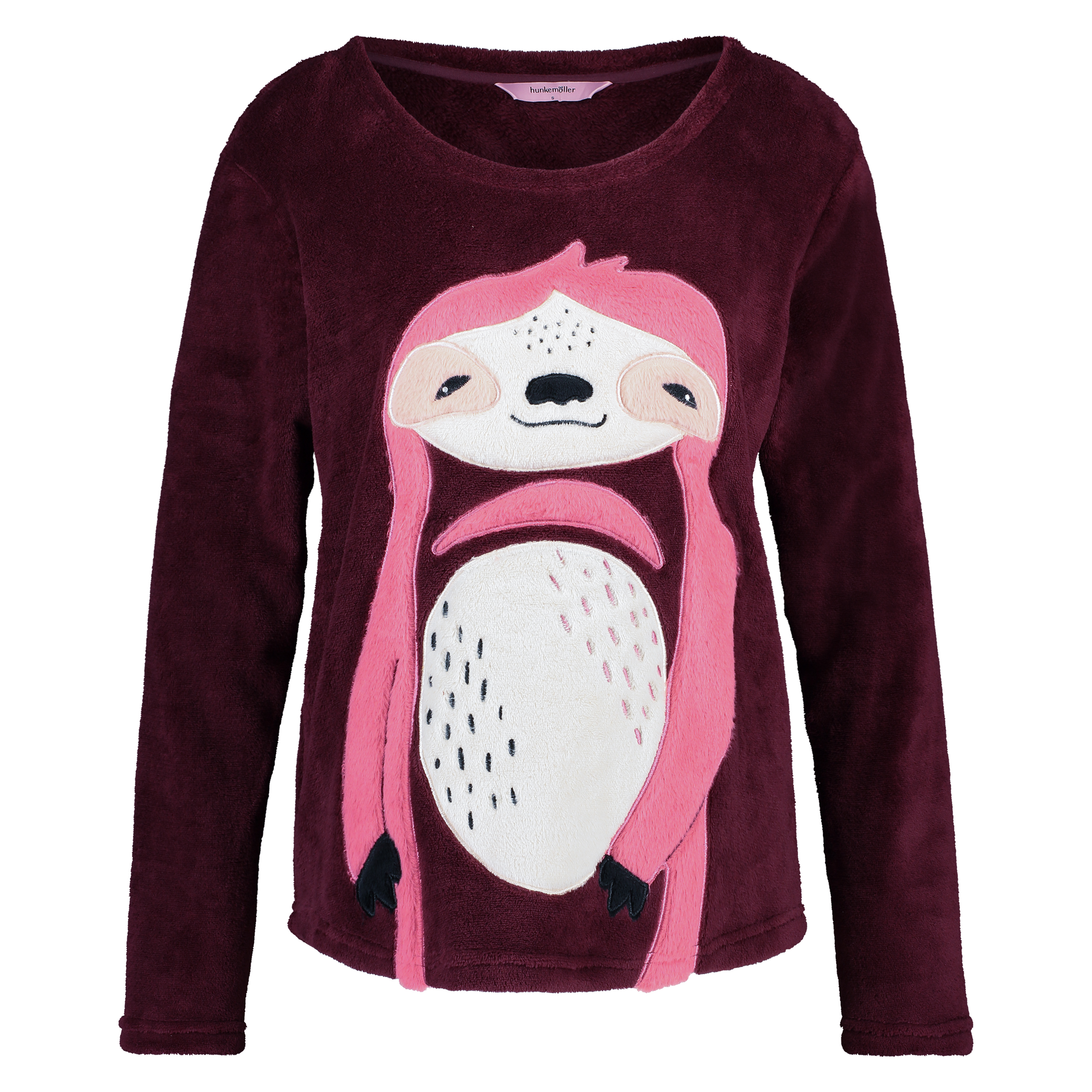 Sudadera polar larga, Rojo, main