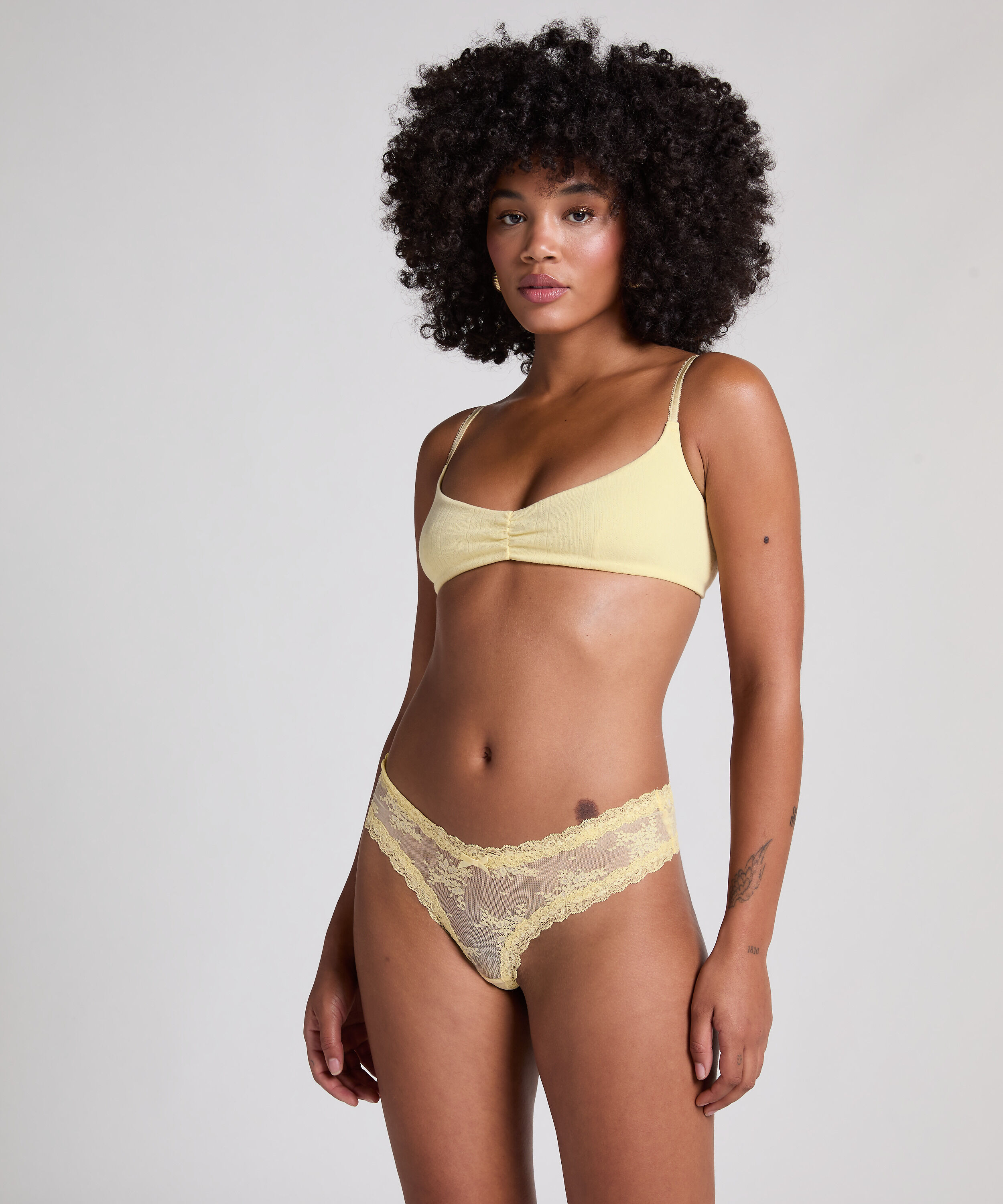 Brasileña en forma de V burn-out mesh