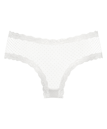 Brasile&ntilde;a en forma de V burn-out mesh, Blanco