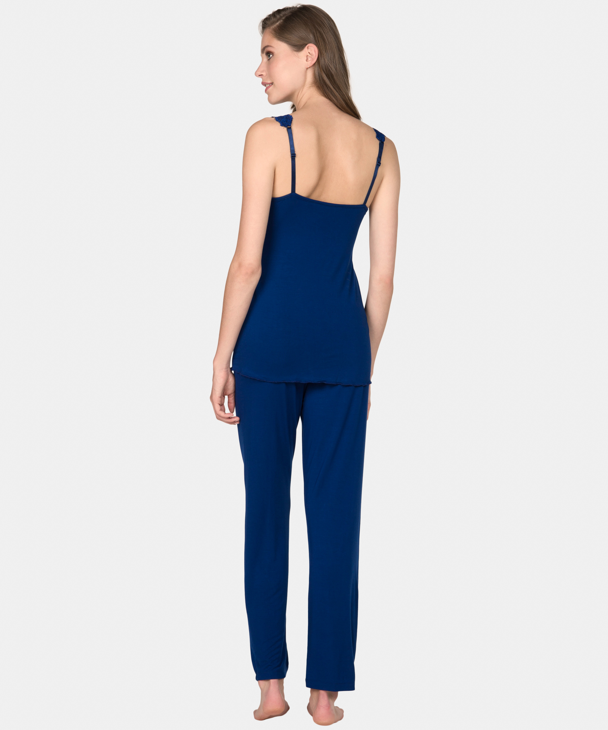 Pyjamaset Modal lace, Azul, main