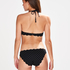 Top de bikini preformado con efecto realce Scallop Copa A - E, Negro