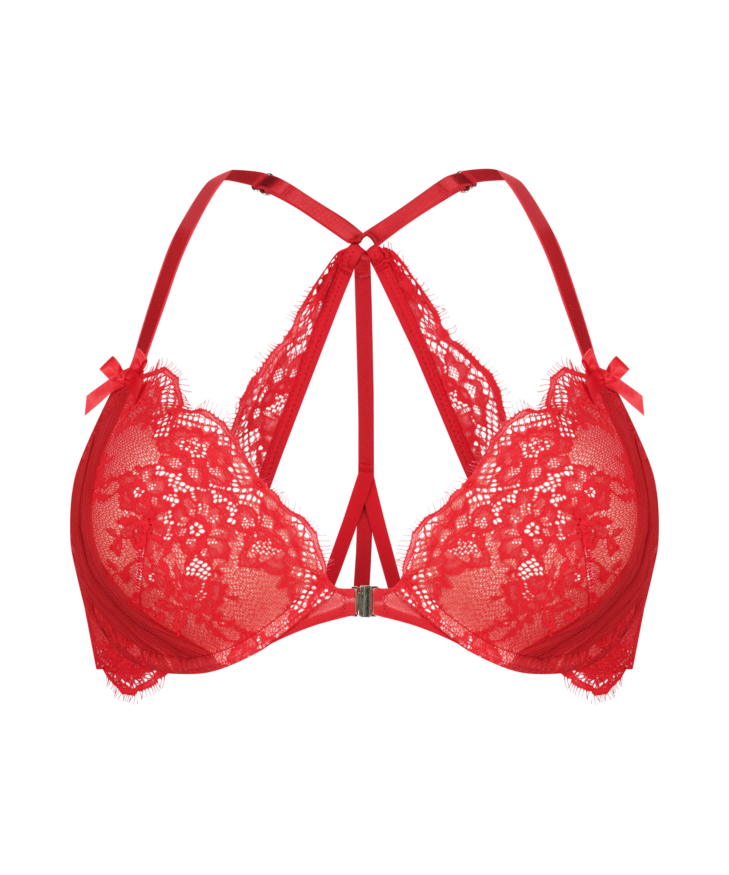 Sujetador push-up con aros y relleno Elissa, Rojo, main