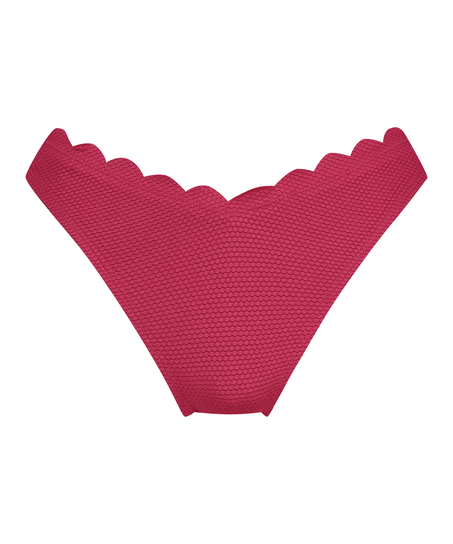 Braguita de Bikini de Corte Alto Scallop, Rosa