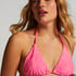Top de bikini triangular Hula, Rosa