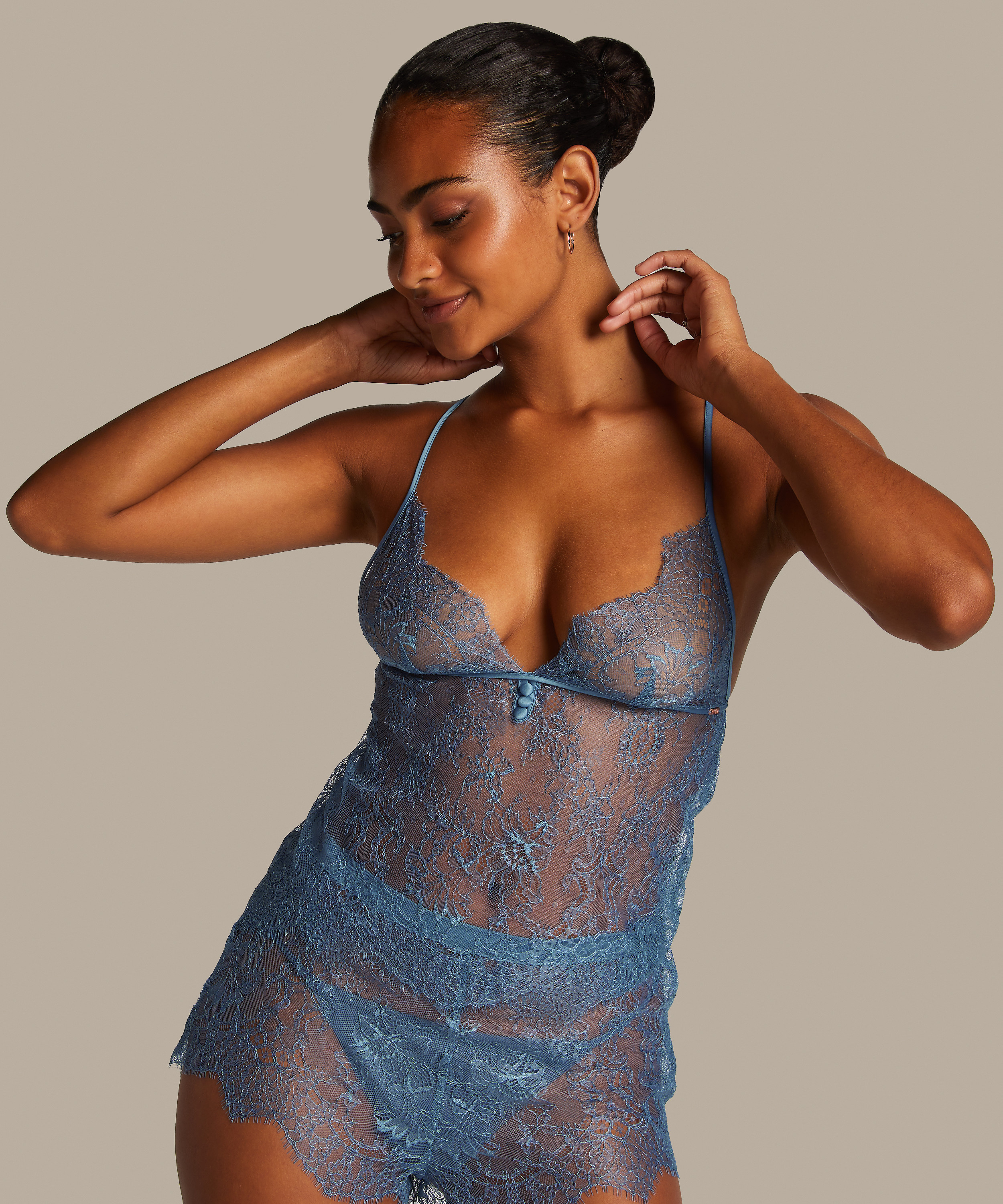 Cami Lace Delphine, Azul, main