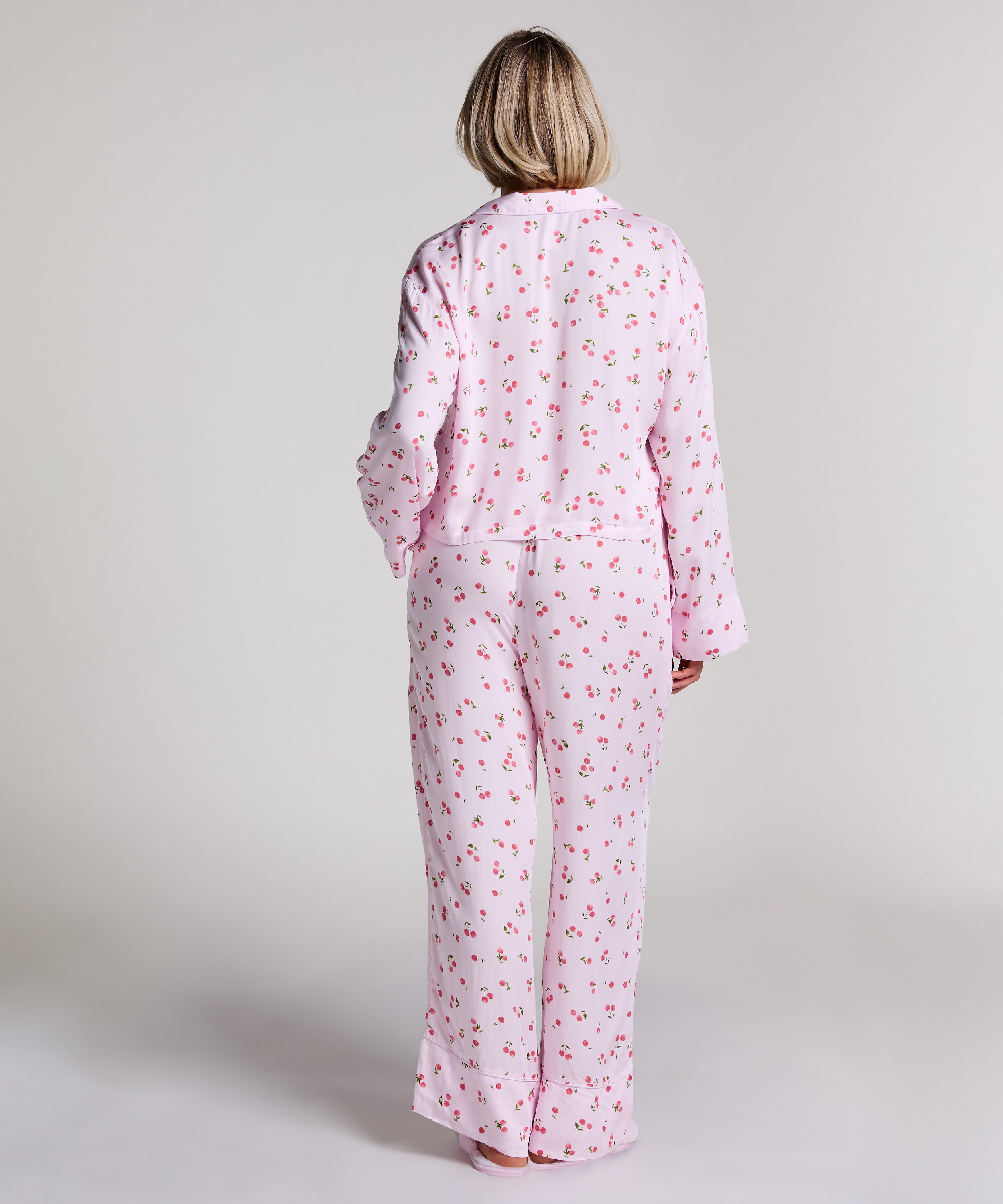 Pantalón de satén, Rosa, main