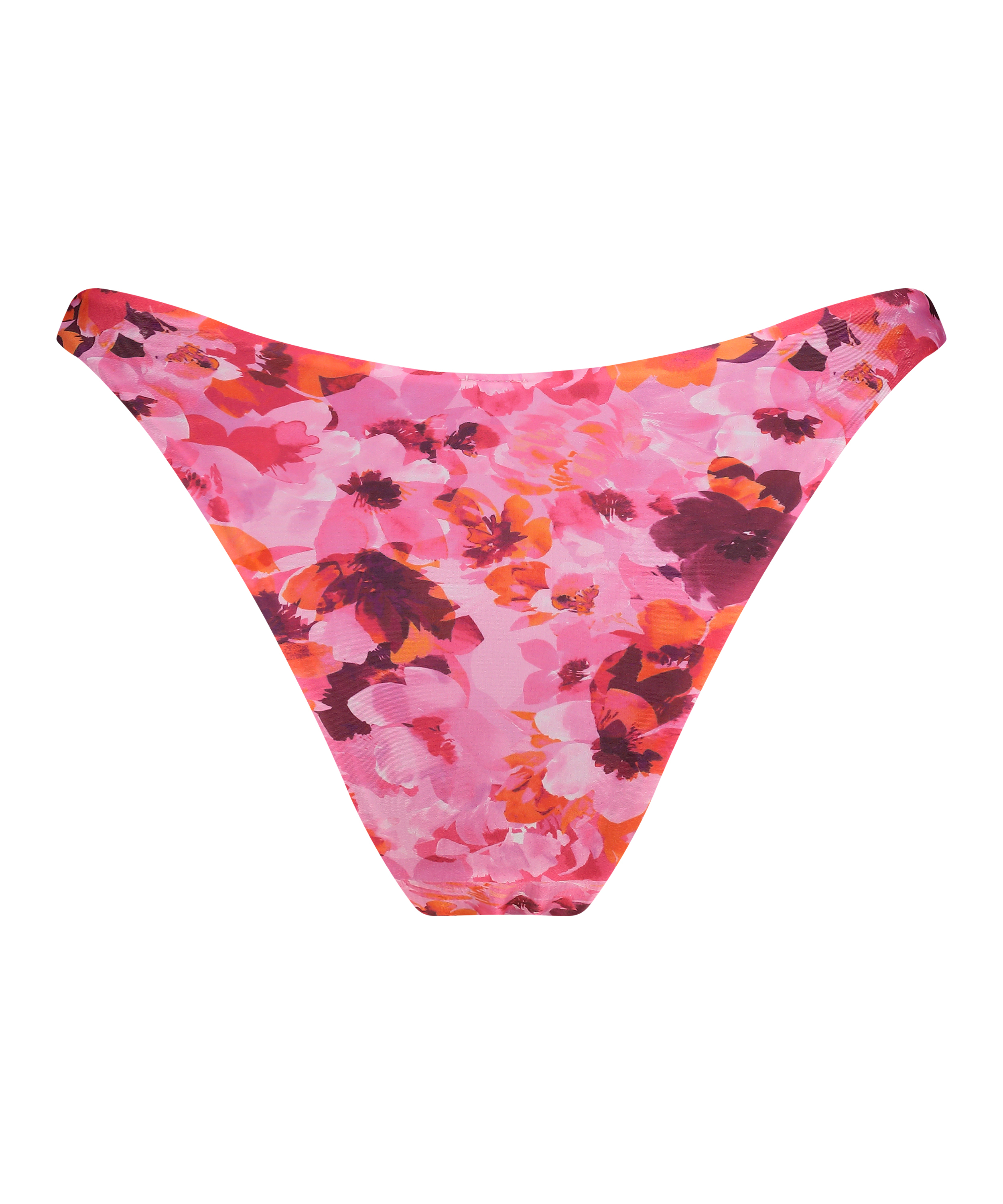 Braguita de Bikini de Corte Alto Floral, Rosa, main
