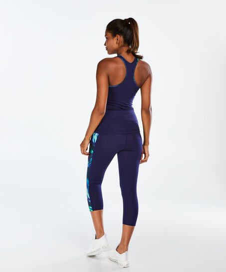 Capri con dise&ntilde;o y cintura alta de nivel 2 de HKMX, Azul