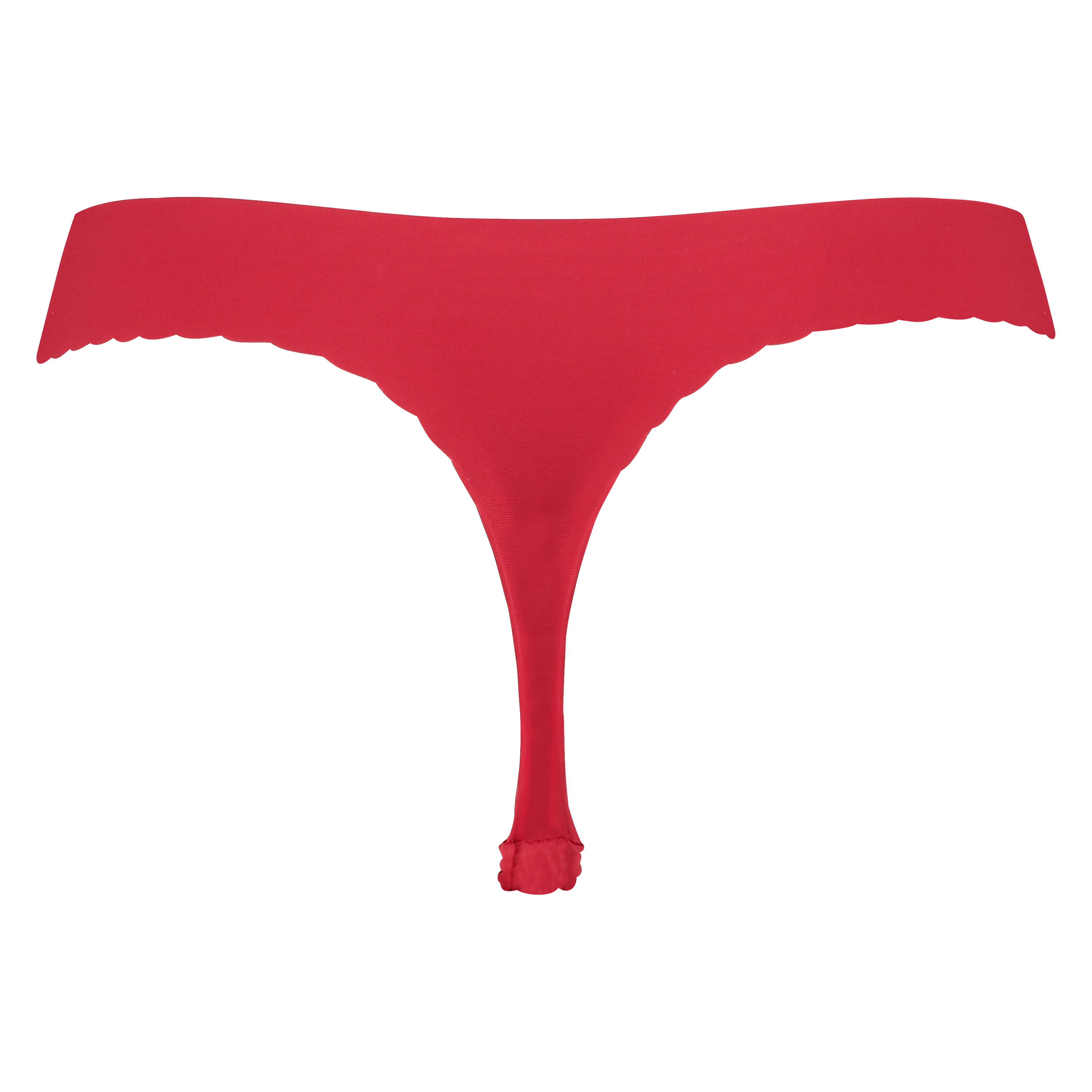 Thong invisible scalloped, Rojo, main
