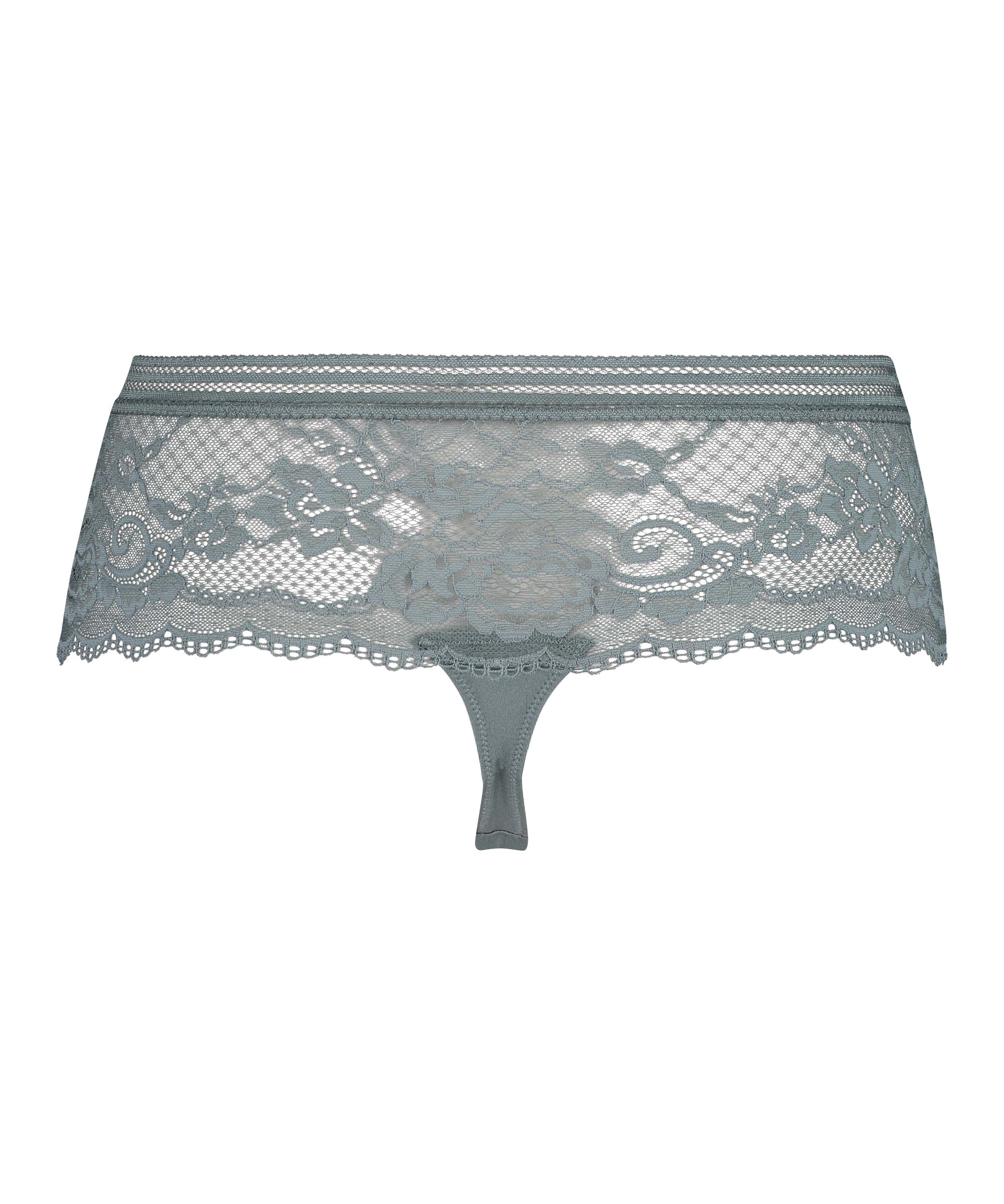 Tanga bóxer de tiro alto Loredana, Gris, main