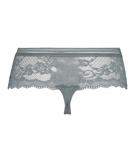 Tanga bóxer de tiro alto Loredana, Gris