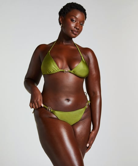 Top de bikini triangular Yucatan, Verde