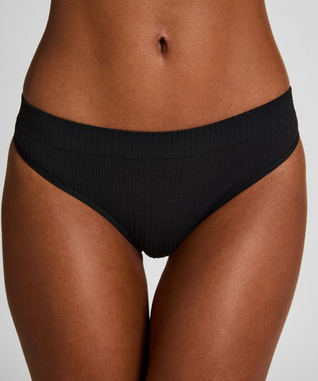 Tanga de tiro alto Dianne, Negro