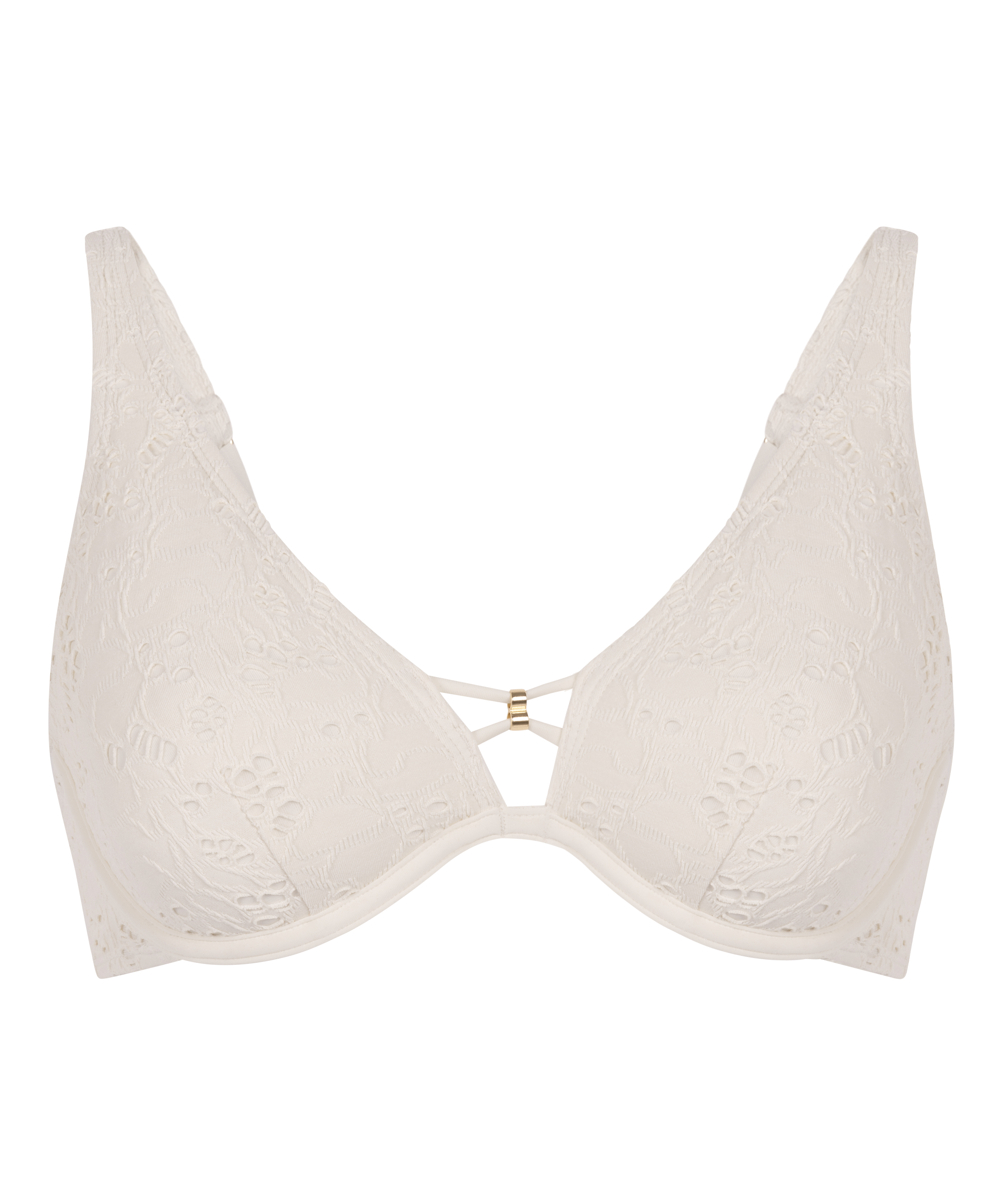 Top de bikini Crochet, Blanco, main