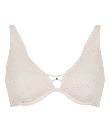 Top de bikini Crochet, Blanco