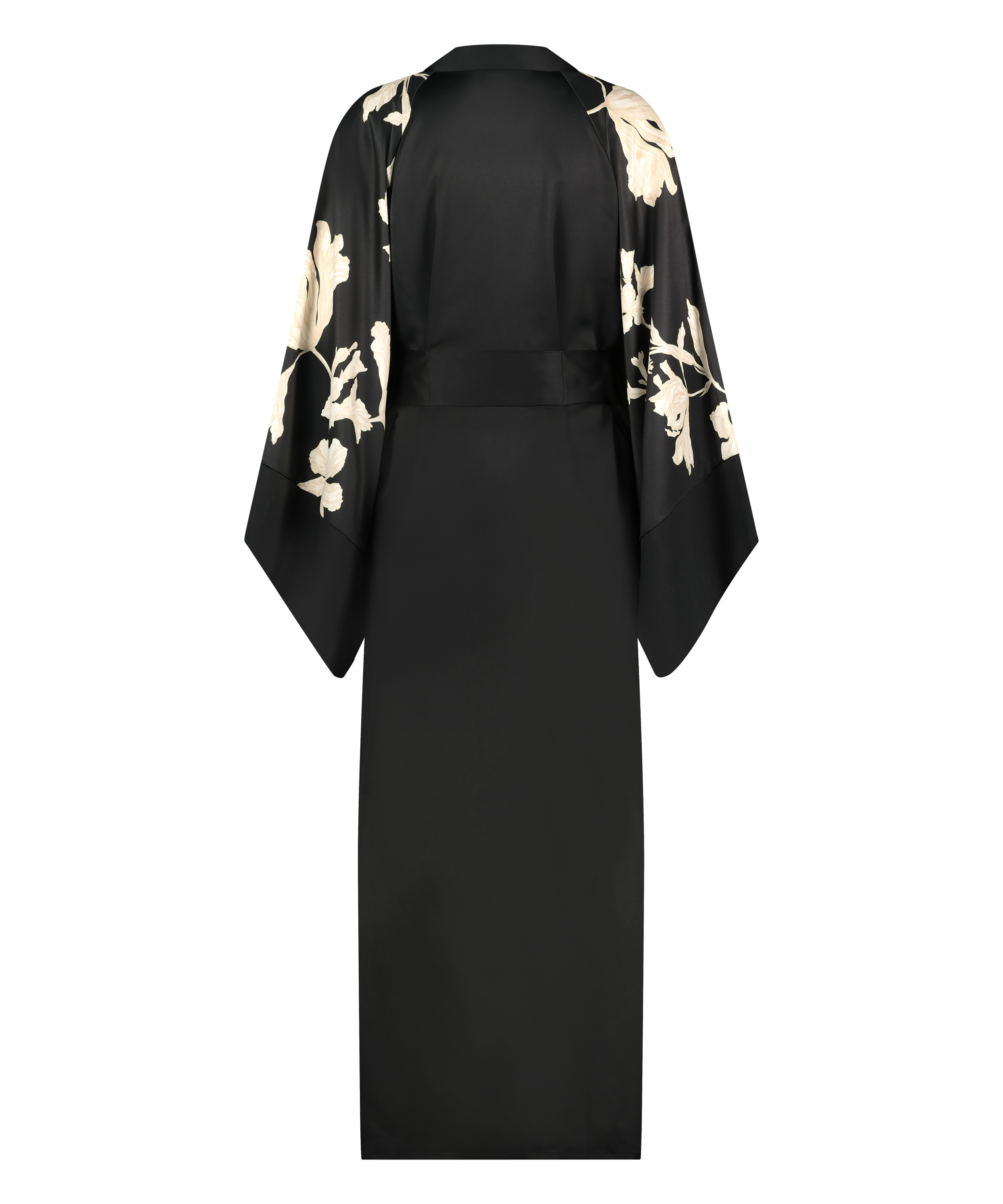 Kimono Satin Bloom, Negro, main