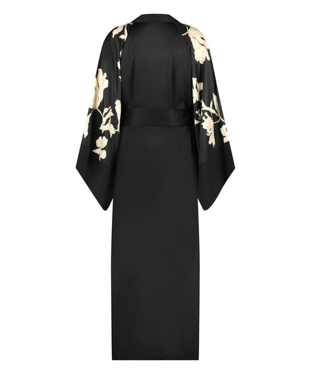 Kimono Satin Bloom, Negro