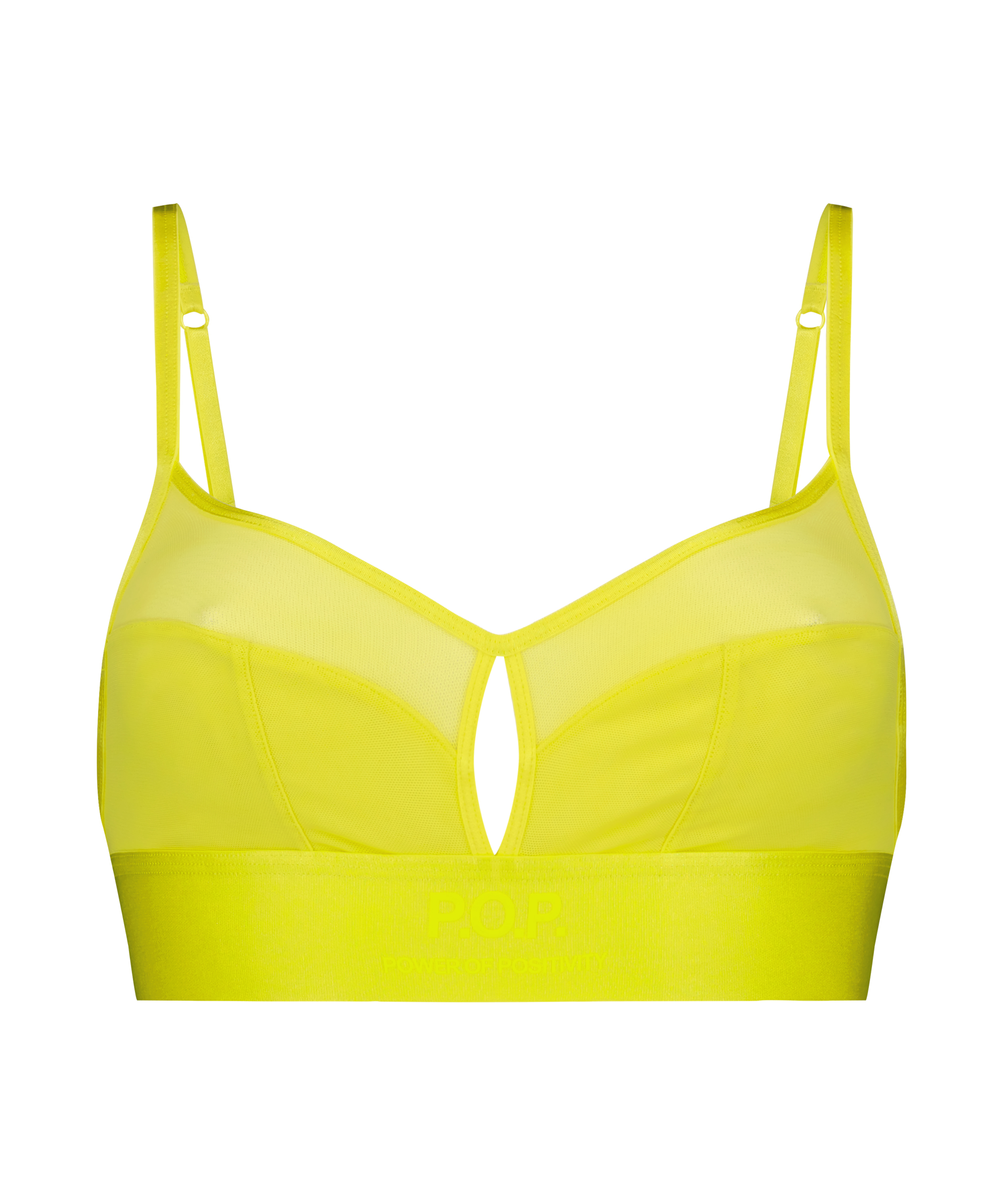 Bralette de rejilla Flexing, Amarillo, main