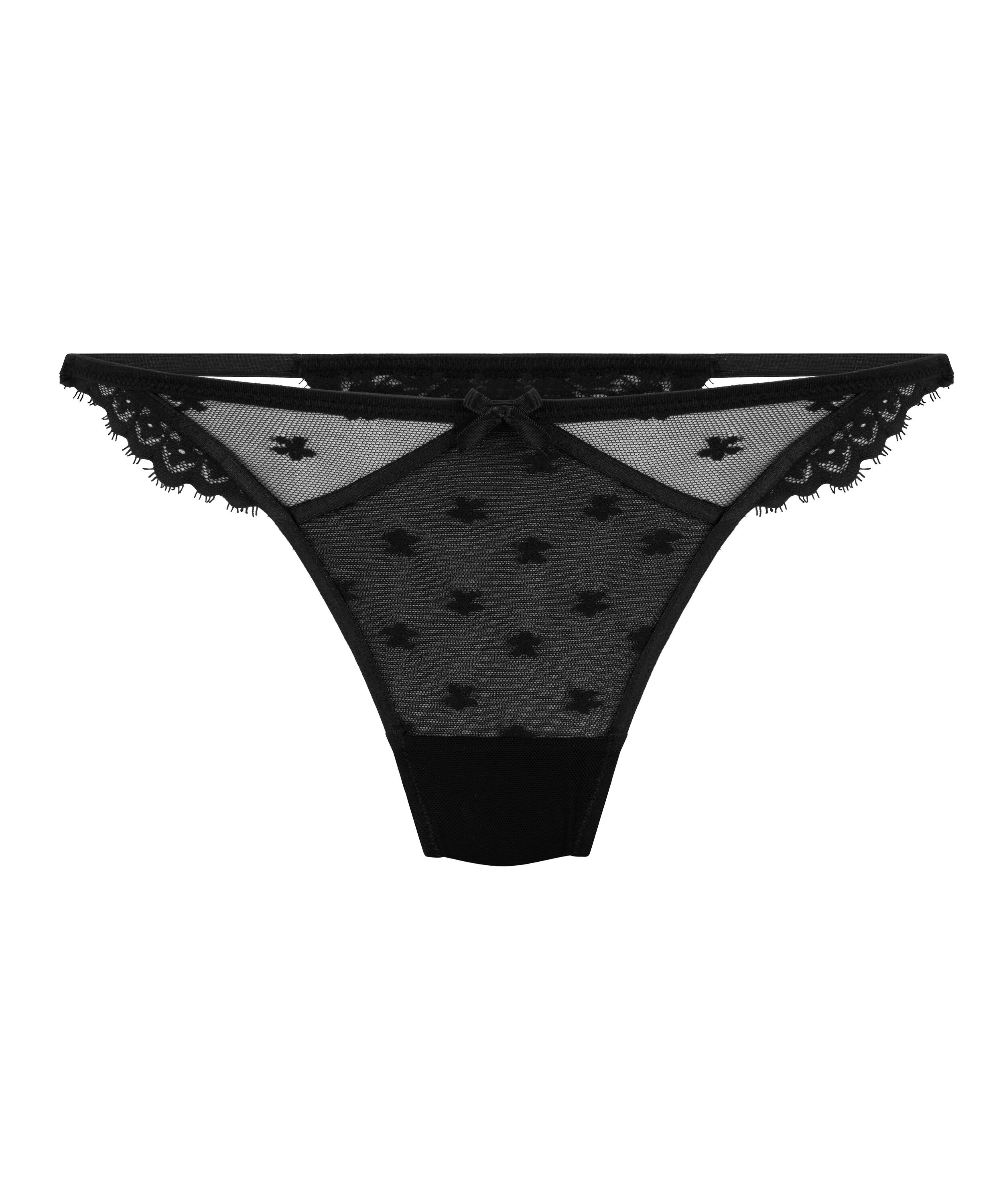 Tanga de corte alto Valora, Negro